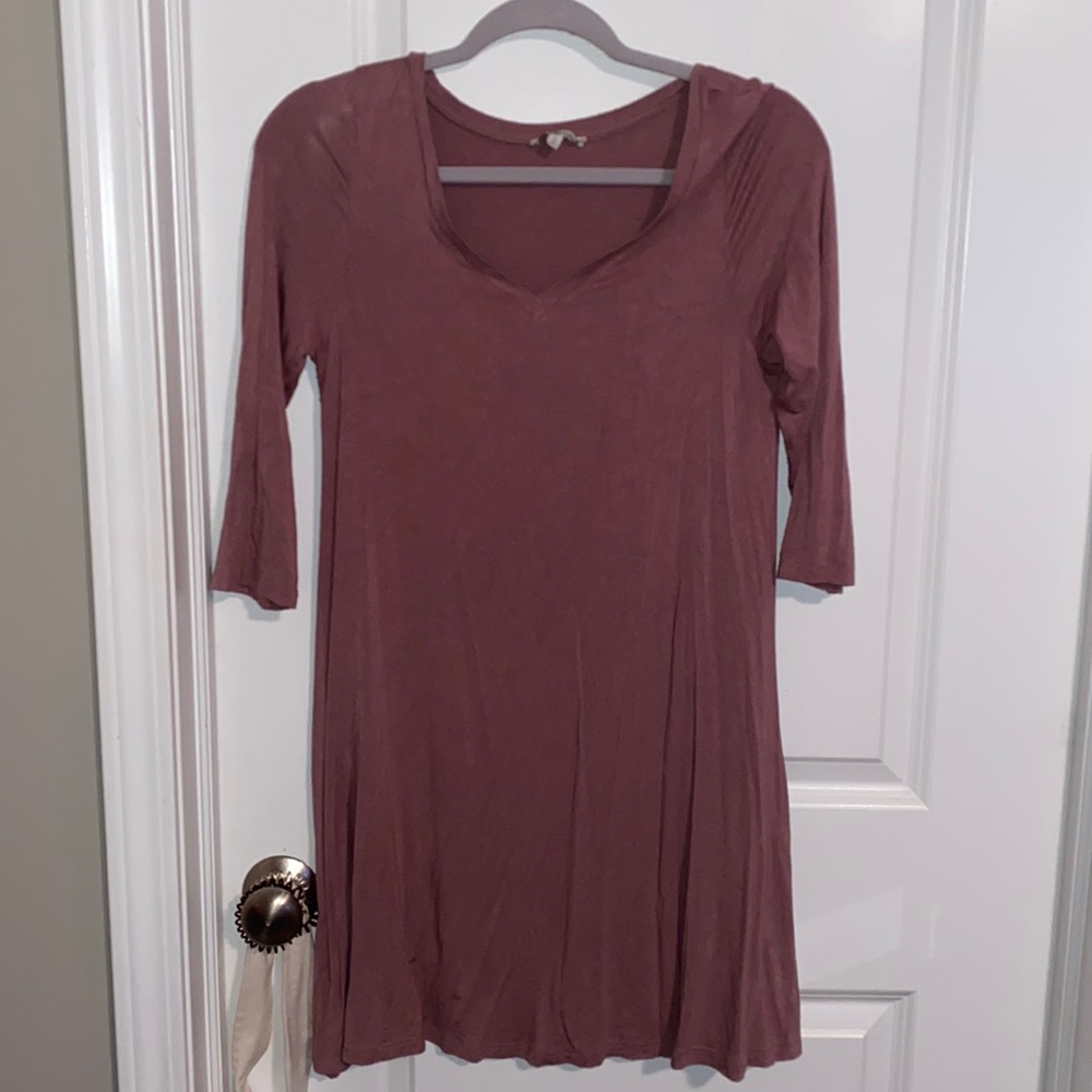 3/4 sleeve t-shirt dress